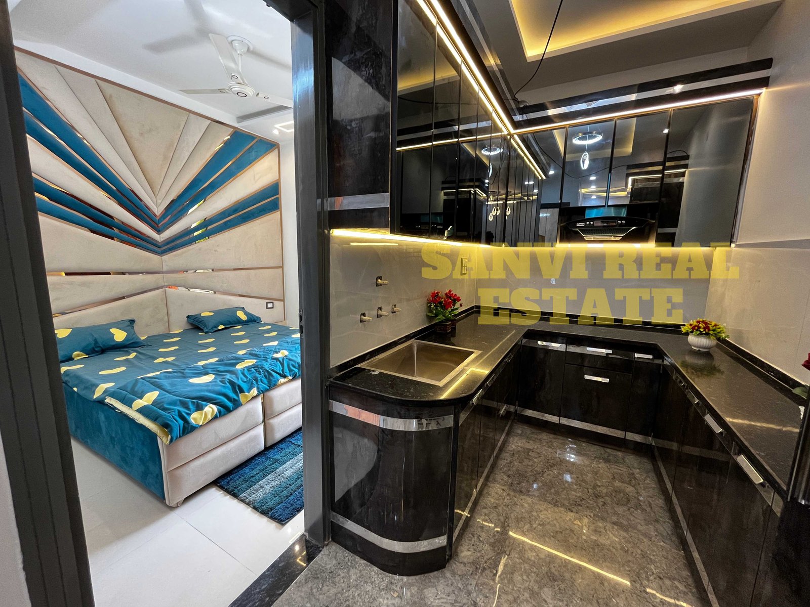 L-Type Furnished 3 BHK Flat in Uttam Nagar | Sanvi Real Estate