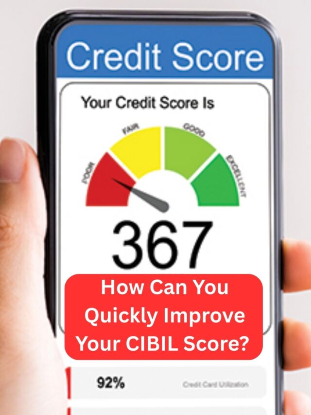 How can you quickly improve your CIBIL score?