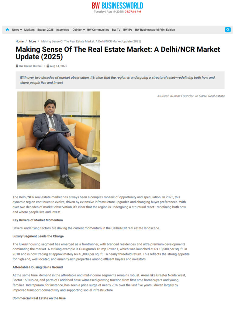 Sanvi Real Estate in Businessworld
