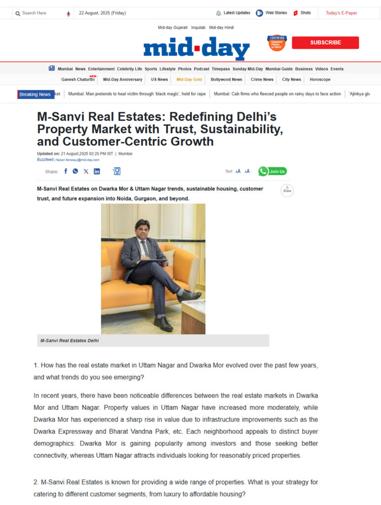 Sanvi Real Estate in Mid-day